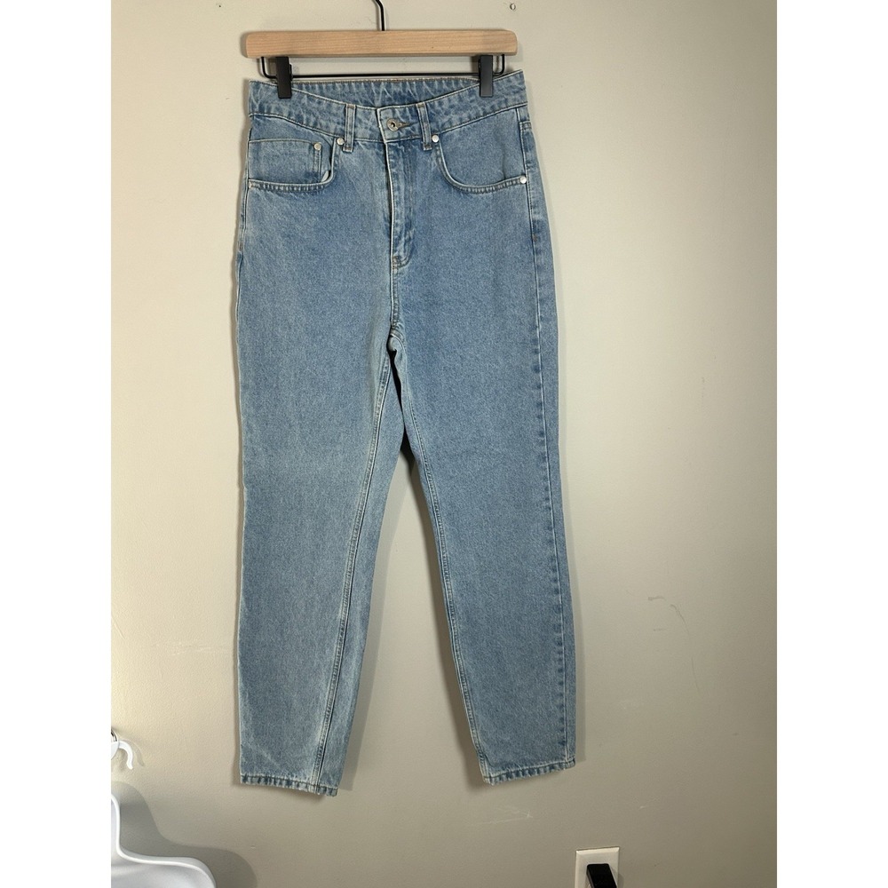 The Ragged Priest Dolls Kill High-Waisted Mom Jeans Tapered Light Wash Size 28